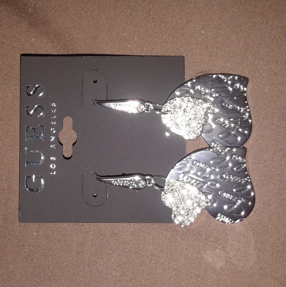 Guess heart earrings